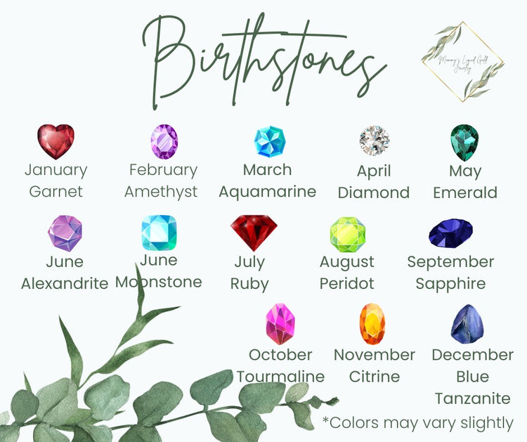 Oval Ring with Birthstone Bands Set