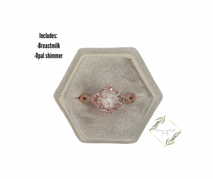 Infinity teardrop with curved band