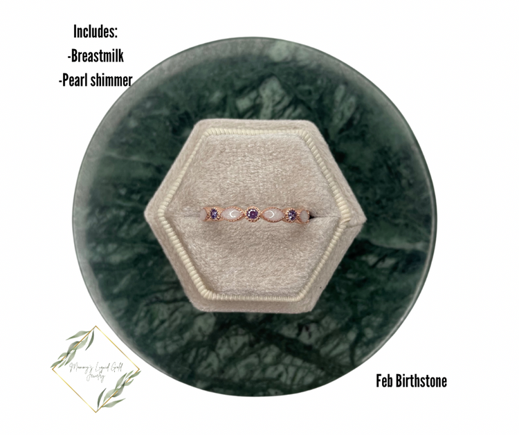 Full Stackable birthstone band