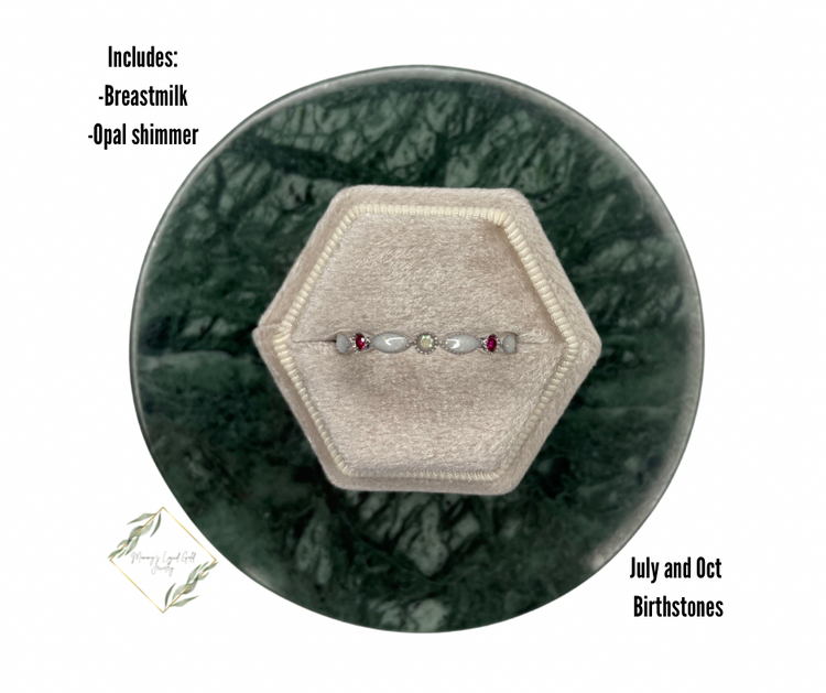 Multiple birthstone band (1 ring)