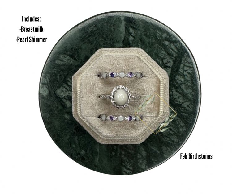 Victorian Birthstone Ring Set