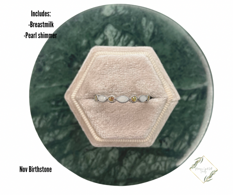 Full Stackable birthstone band