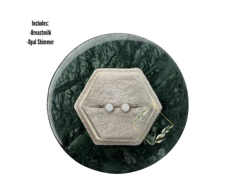 Yellow gold filled breastmilk earrings, silver breastmilk earrings, keepsake earrings, cremation earrings, Ash earrings