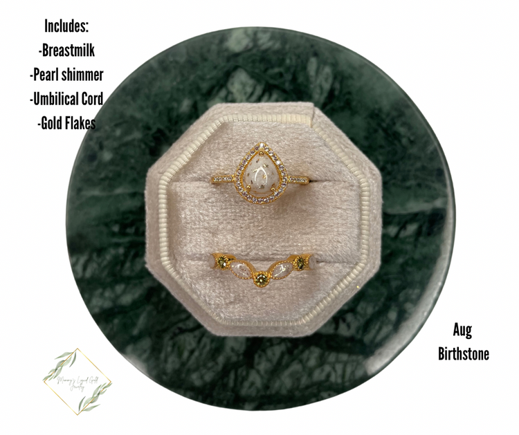 Teardrop ring with curved band