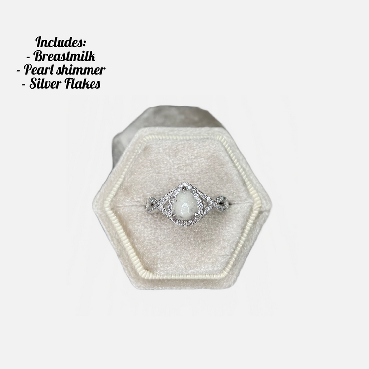 Infinity teardrop with curved band