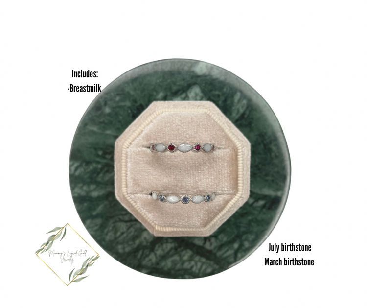 Full Stackable birthstone band