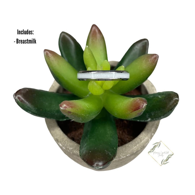 Silver Unisex Band Size 8
