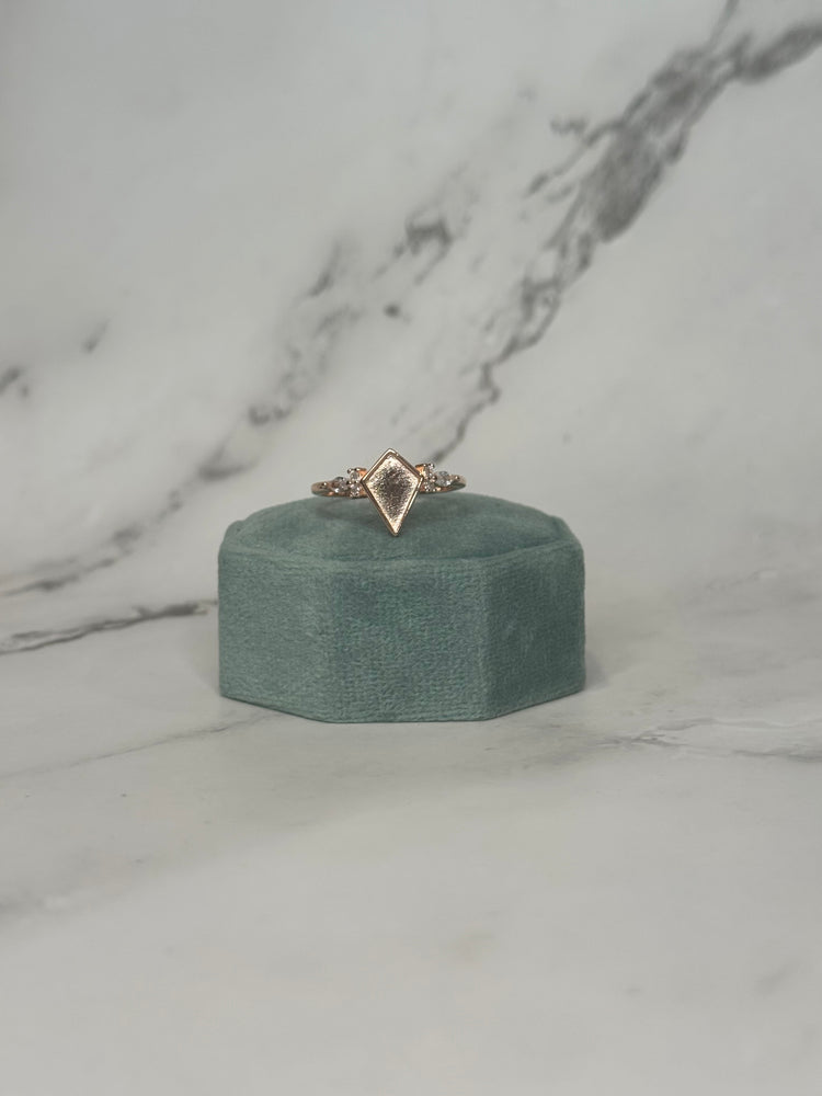 Rose Gold Plated Kite Ring size 8