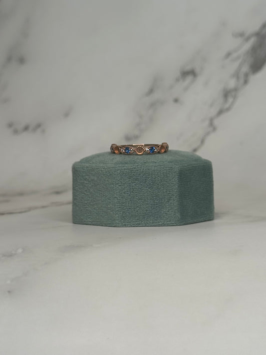 6.5 Rose Gold Plated Sept Band