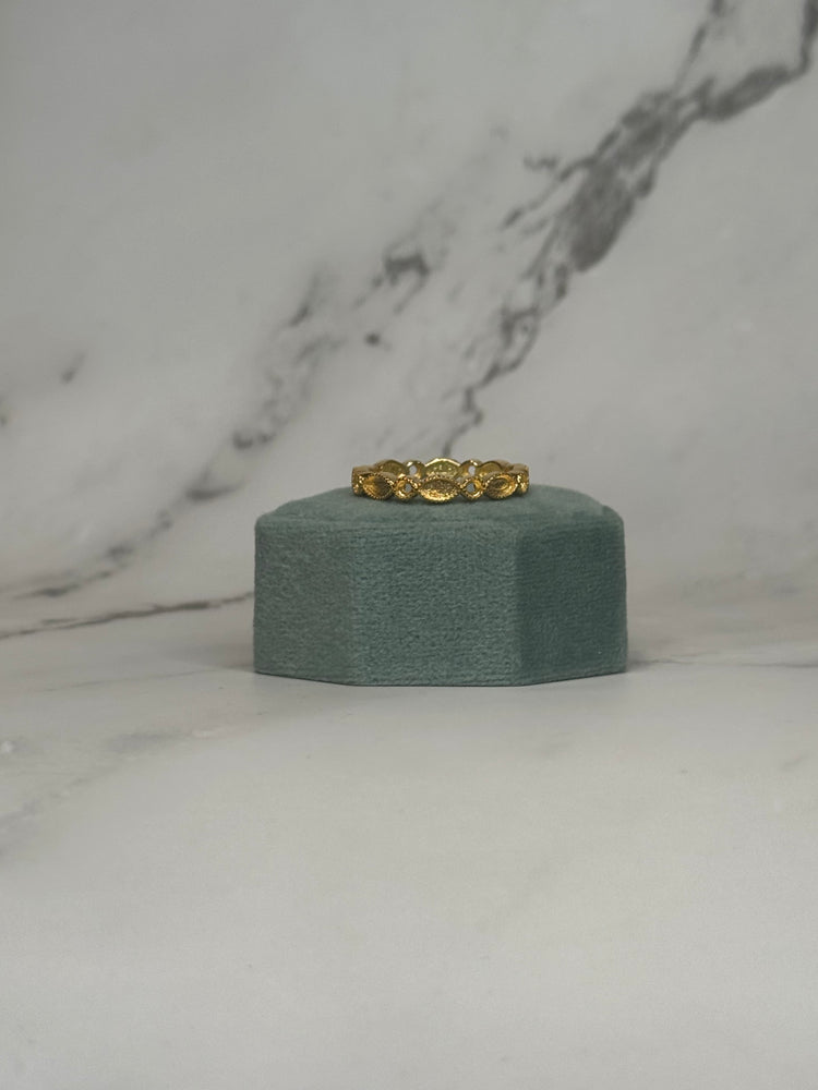 Size 9Choose your birthstone full band. Yellow gold plated