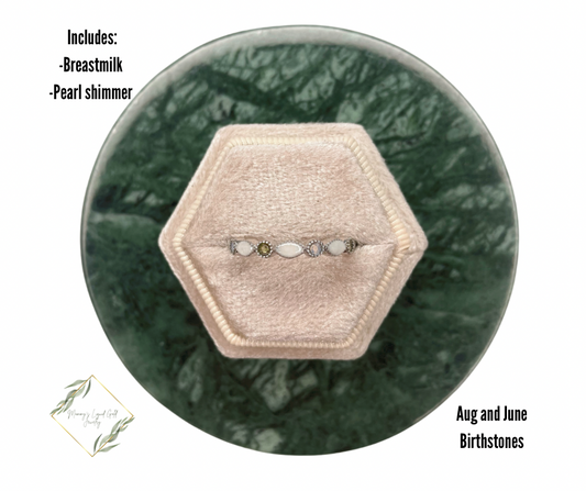 Multiple birthstone band (1 ring)