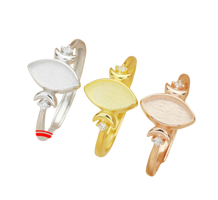 Marquise Moon Ring