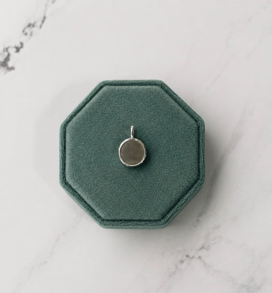 8mm White Gold Plated Pendant