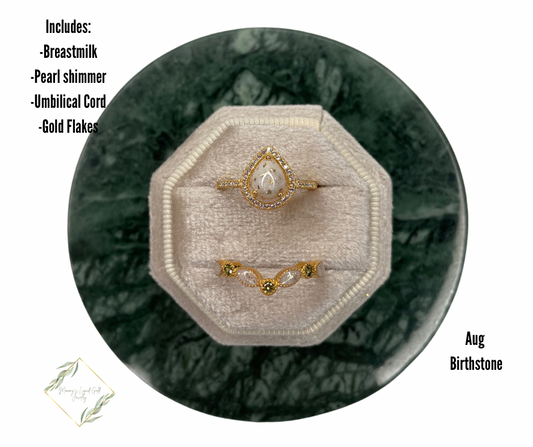 Teardrop ring with curved band