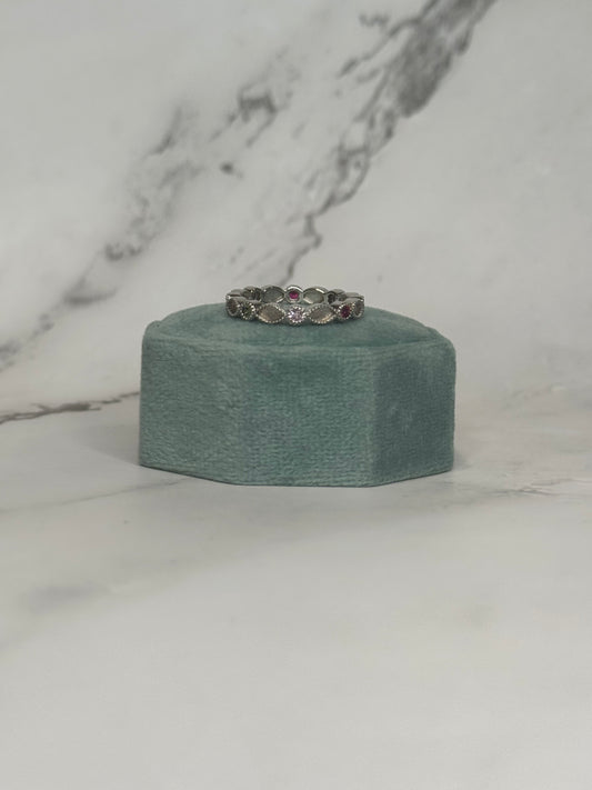 Aug, Oct, July full birthstone band size 6.5