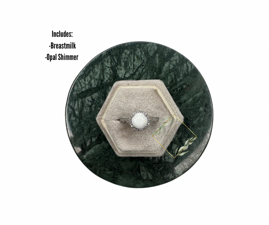 Silver Breastmilk ring. Round breastmilk ring. Yellow Gold Breastmilk ring. Rose gold Breastmilk ring. Keepsake jewelry. Cremation Ring. Ash ring.